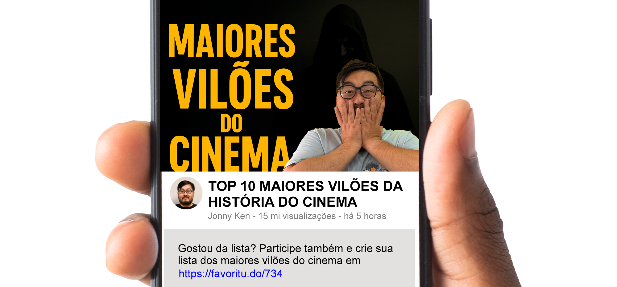 Exemplo de thumbnail: Maiores vilões do cinema