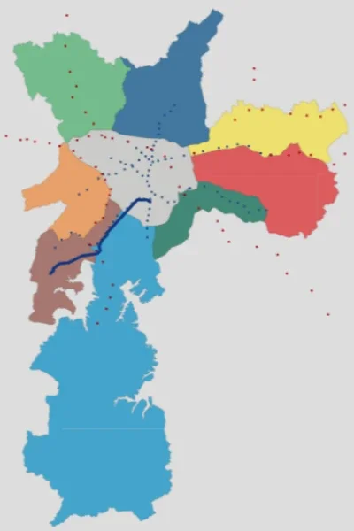 675K-10 (Term. Jardim Ângela / Metrô Santa Cruz): Cerca de 50 km