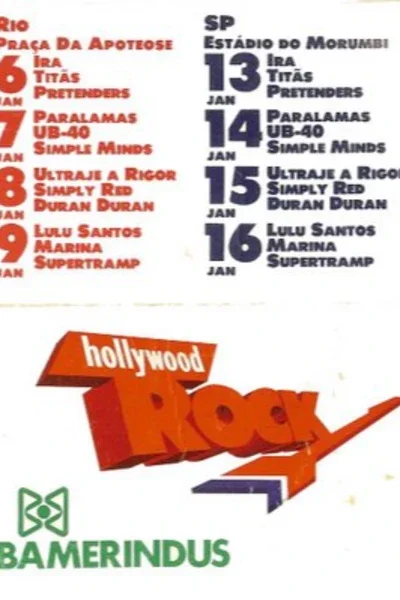 Hollywood Rock '88: Supertramp, Lulu Santos & Marina Lima (16/01/1988) - 80 mil pessoas